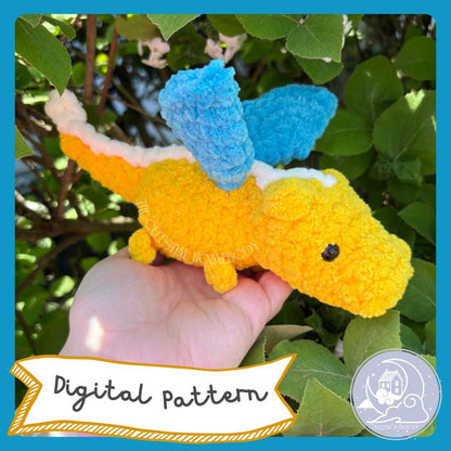 2-in-1 Nyx the Dragon + Lyra the Pegasus LOW SEW Crochet Pattern Digital Download Quick Amigurumi Pattern Great for Market Prep!