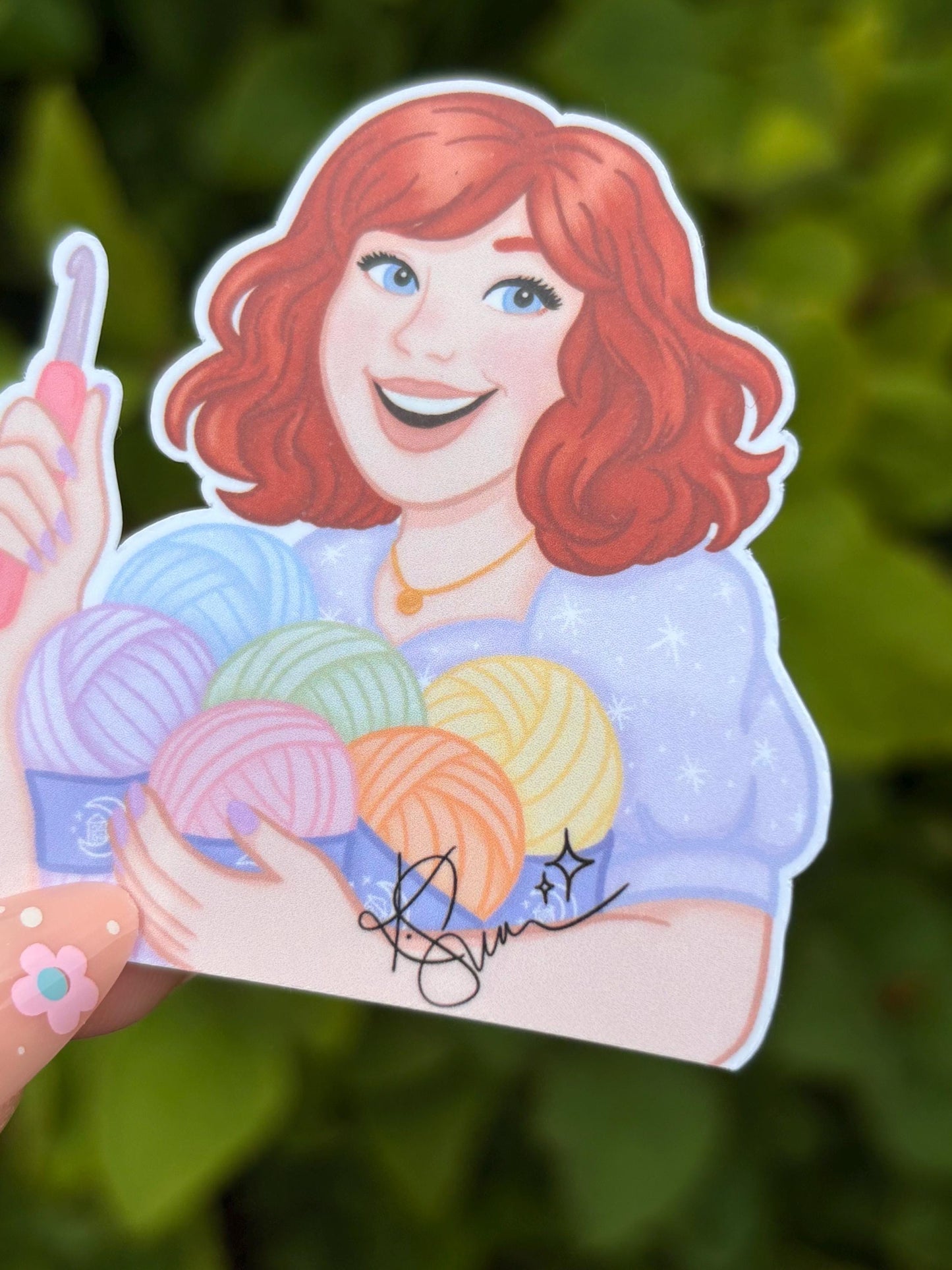 Katie the Celestial Homebody Autograph Sticker -  Waterproof Sticker for Water Bottle/Stanley, Car, Laptop, Phone, Game Console