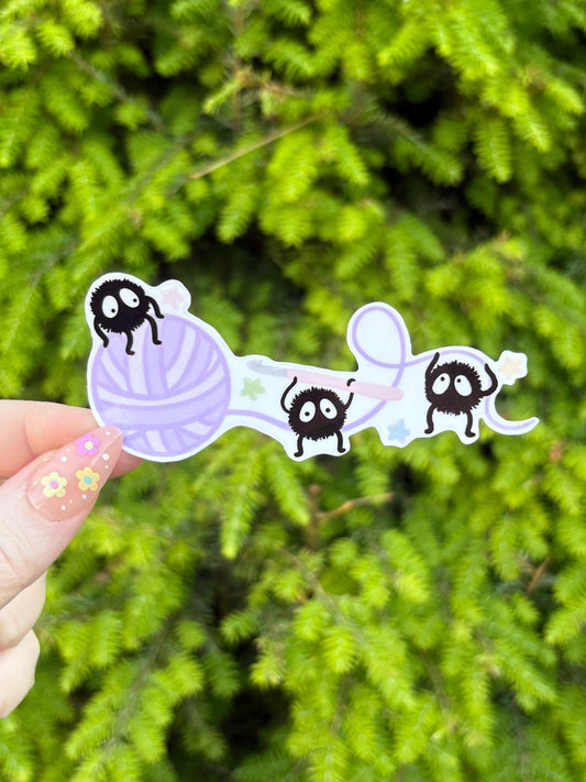 Crochet Helper Yarn Sticker -  Waterproof Sticker for Water Bottle/Stanley, Car, Laptop, Phone, Game Console