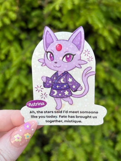 The Pocket Monster Fox as Villagers Collection - Holographic Waterproof Sticker for Water Bottle/Stanley, Car, Laptop, Phone, Game Console