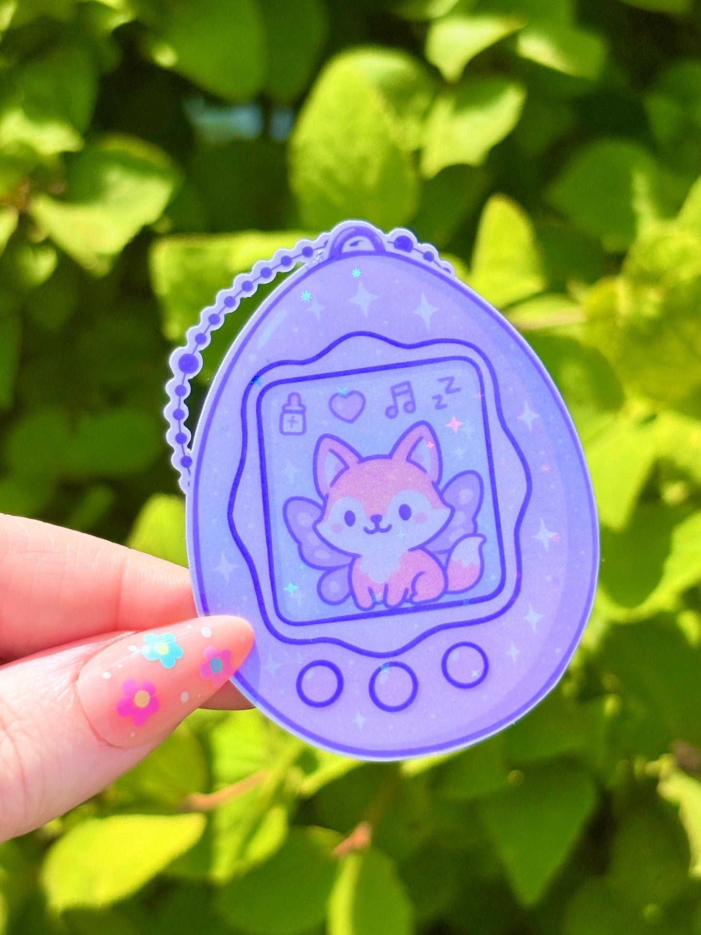 Nova the Digital Pet Sticker - Holographic Waterproof Sticker for Water Bottle/Stanley, Car, Laptop, Phone, Game Console