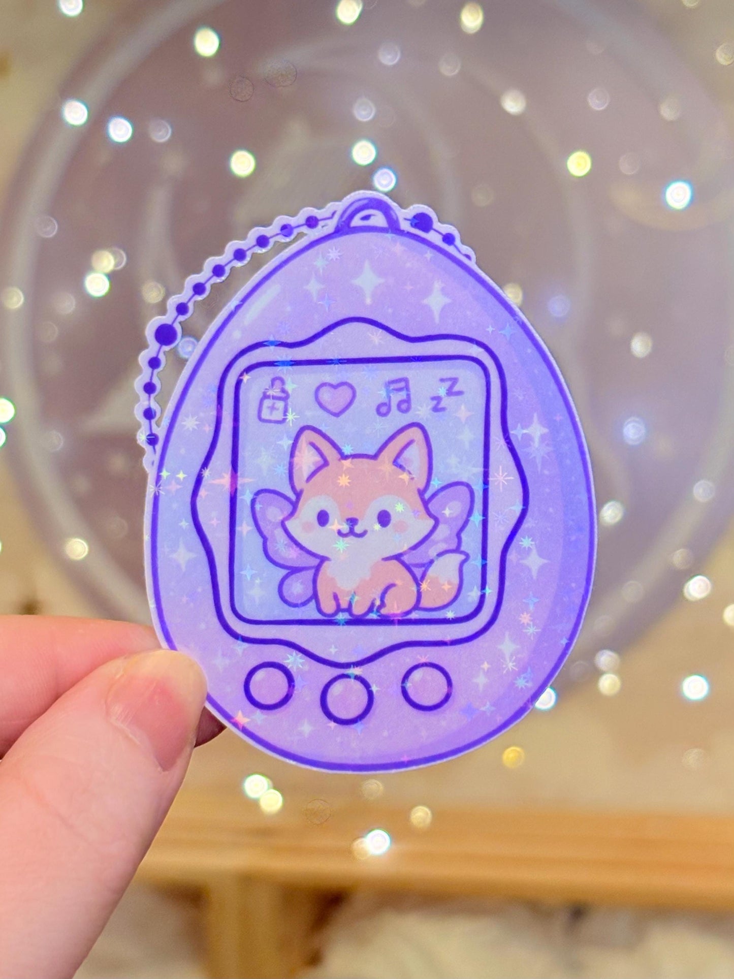 Nova the Digital Pet Sticker - Holographic Waterproof Sticker for Water Bottle/Stanley, Car, Laptop, Phone, Game Console