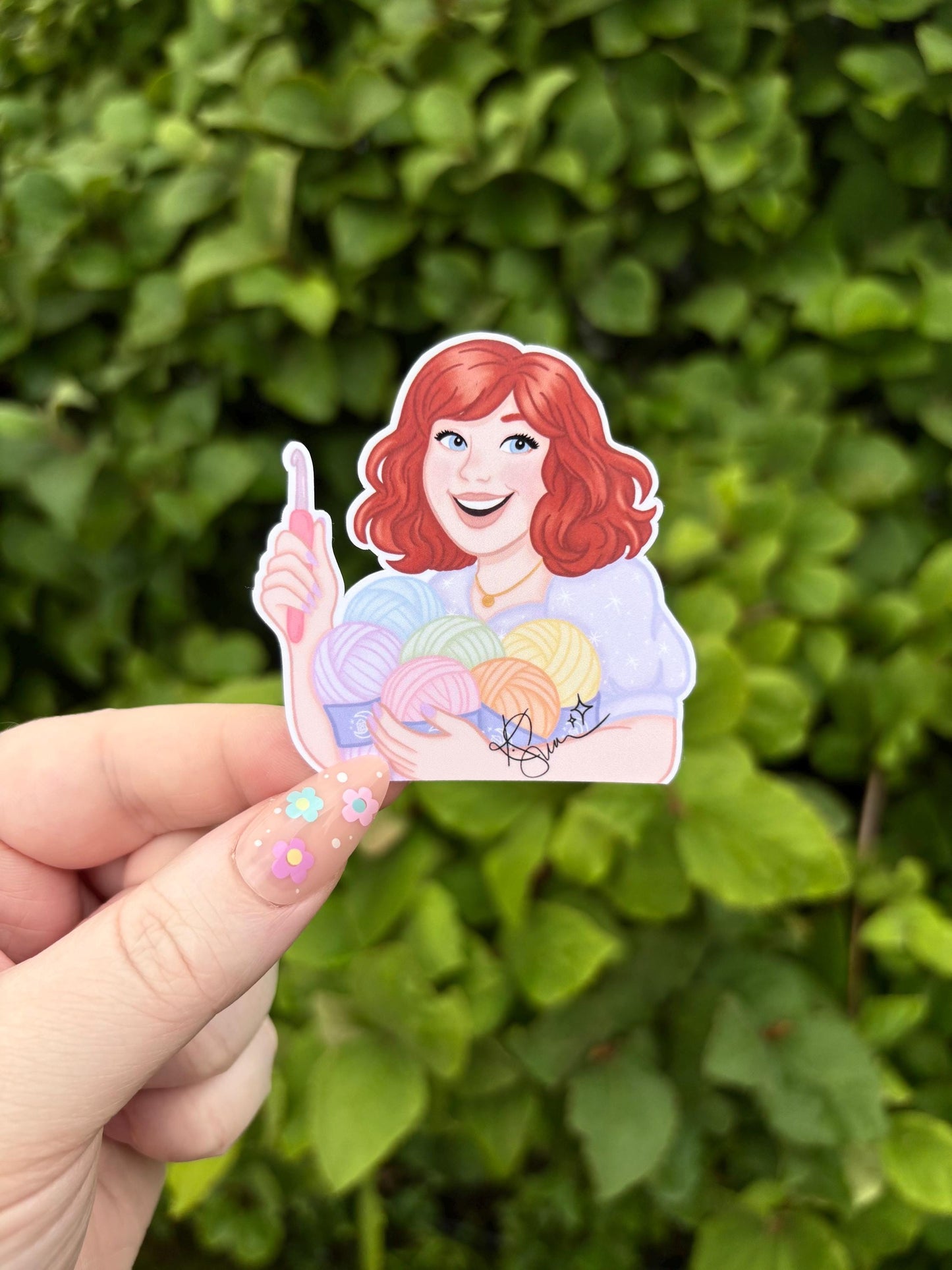 Katie the Celestial Homebody Autograph Sticker -  Waterproof Sticker for Water Bottle/Stanley, Car, Laptop, Phone, Game Console