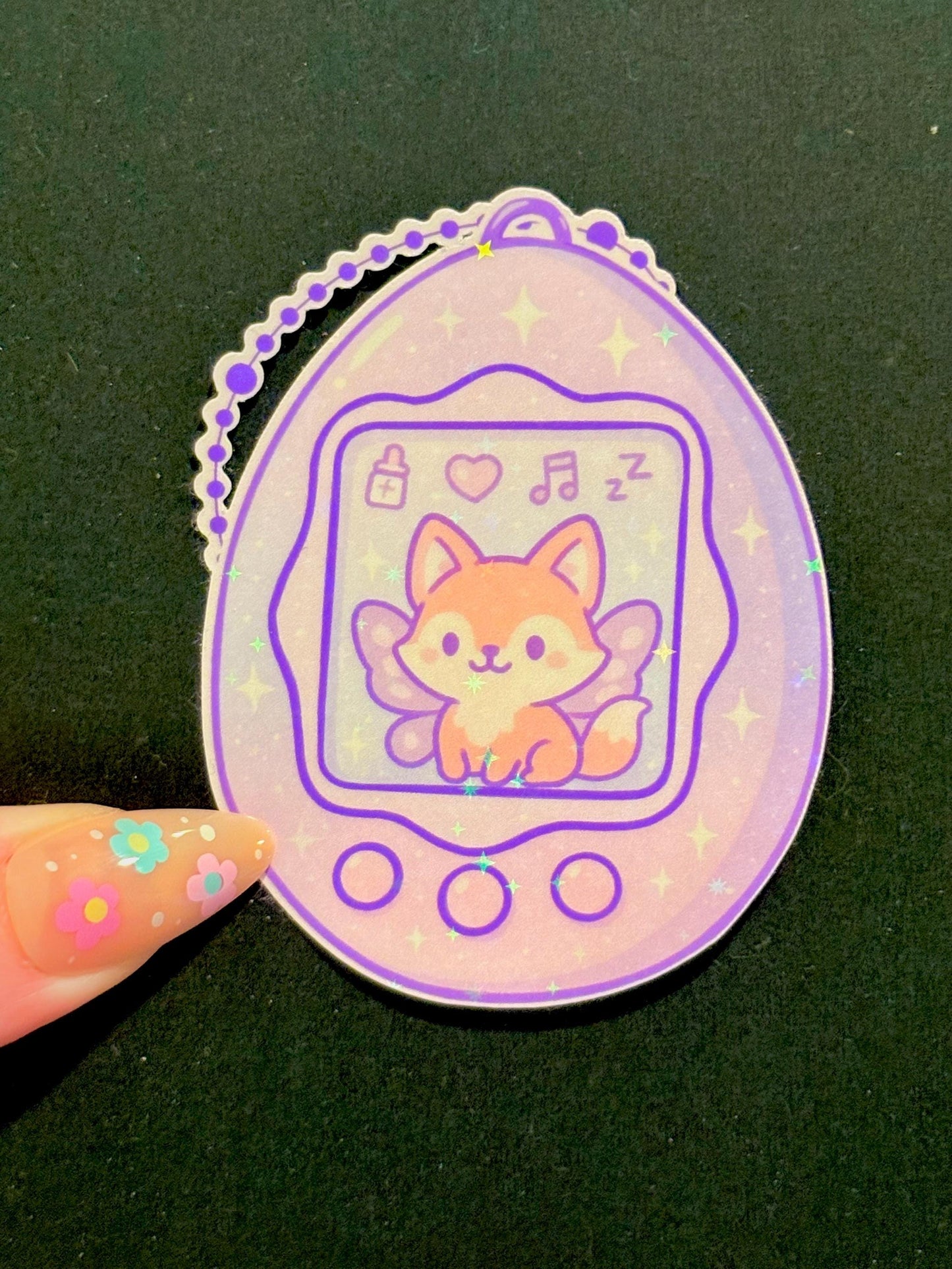 Nova the Digital Pet Sticker - Holographic Waterproof Sticker for Water Bottle/Stanley, Car, Laptop, Phone, Game Console