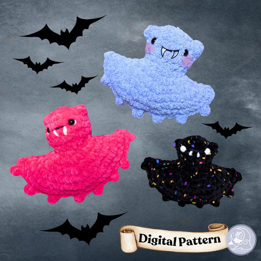 Matilda the Bat NO SEW Beginner Crochet Pattern Digital Download Quick Amigurumi Pattern Great for Market Prep!