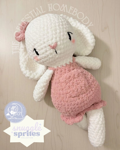 Blossom the Bunny No-Sew Crochet Amigurumi Pattern DIGITAL DOWNLOAD - Snuggle Sprites Collection