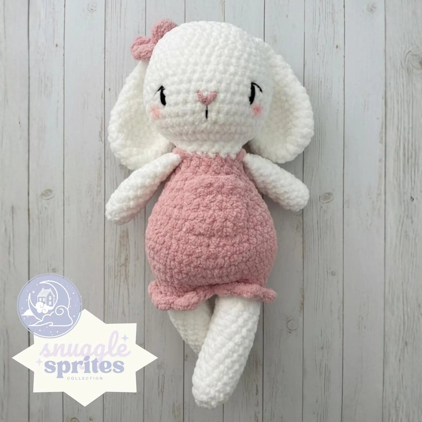 Blossom the Bunny No-Sew Crochet Amigurumi Pattern DIGITAL DOWNLOAD - Snuggle Sprites Collection