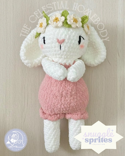 Blossom the Bunny No-Sew Crochet Amigurumi Pattern DIGITAL DOWNLOAD - Snuggle Sprites Collection
