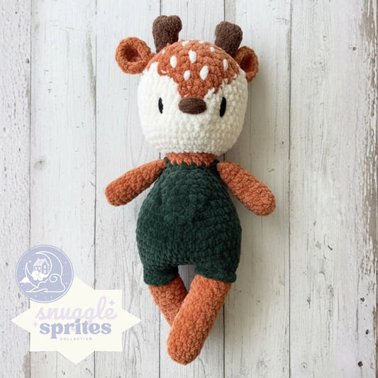 Faye the Fawn Low-Sew Crochet Amigurumi Pattern DIGITAL DOWNLOAD - Snuggle Sprites Collection