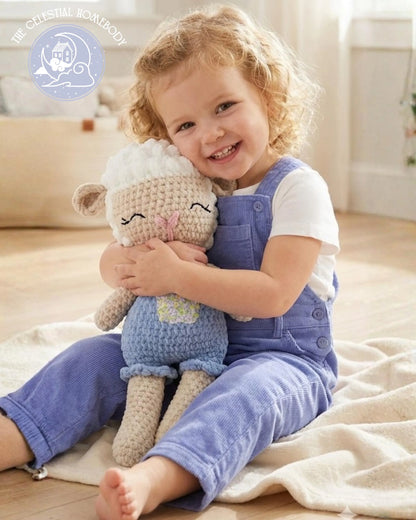 Lulu the Lamb Low-Sew Crochet Amigurumi Pattern DIGITAL DOWNLOAD - Snuggle Sprites Collection