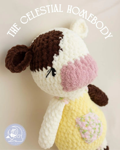 Clover the Calf No-Sew Crochet Amigurumi Pattern DIGITAL DOWNLOAD - Snuggle Sprites Collection