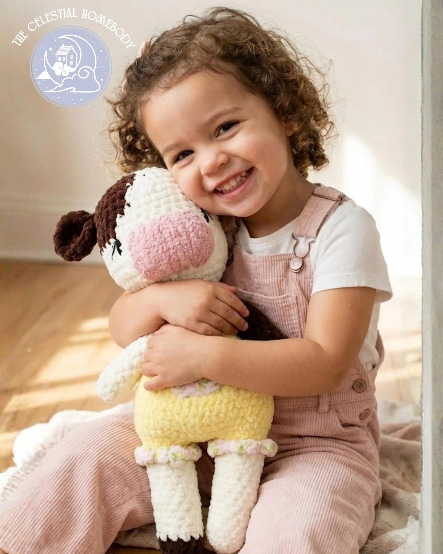 Clover the Calf No-Sew Crochet Amigurumi Pattern DIGITAL DOWNLOAD - Snuggle Sprites Collection