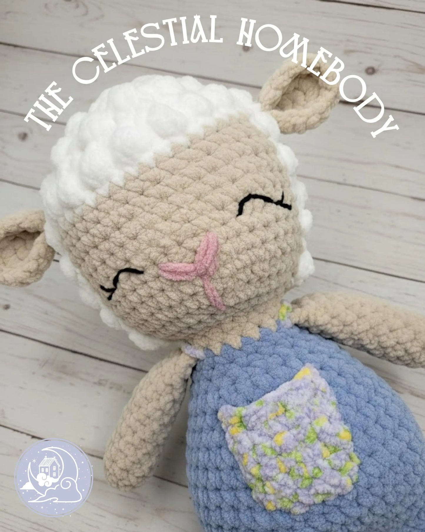 Lulu the Lamb Low-Sew Crochet Amigurumi Pattern DIGITAL DOWNLOAD - Snuggle Sprites Collection
